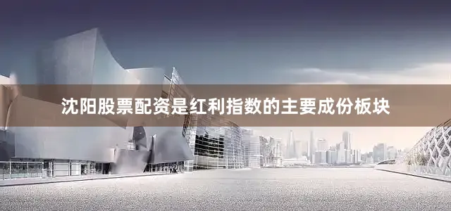 沈阳股票配资是红利指数的主要成份板块